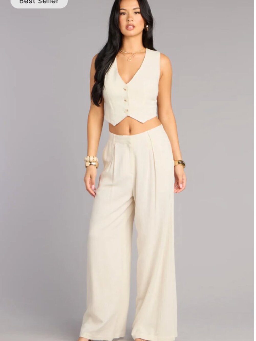 Windsor NWT Effortlessly Polished Linen-Blend Trouser Pants - M